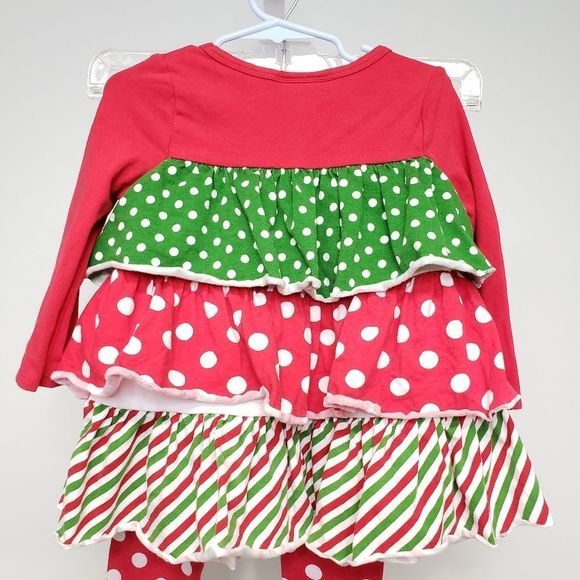 Bonnie Jean Christmas Tired 2 Piece Set Size 3T - Picture 5 of 9